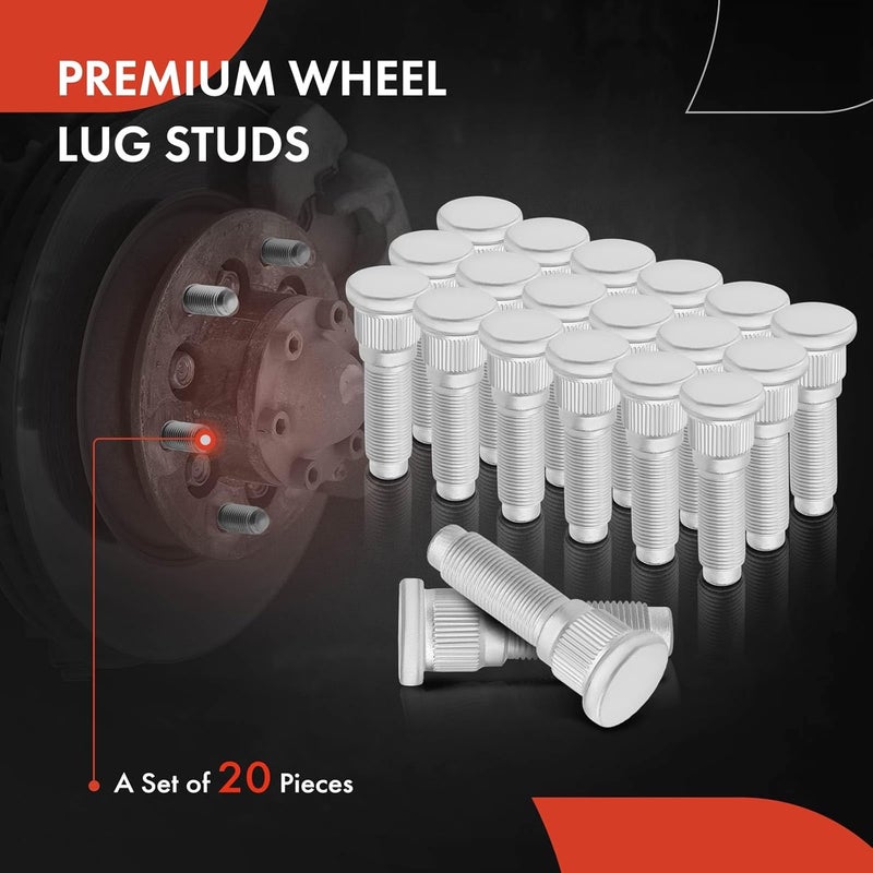 A-Premium دراسات العجلات 1/2 بوصة-20 متوافقة مع جيب كوماندر 2006 2007 2008 2009 2010 مجموعة 20 قطعة أمامية وخلفية - Image 3